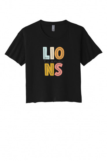 Lions Crop Top (Colorblock )