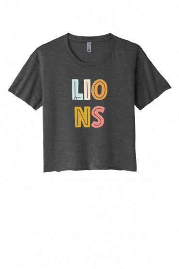 Lions Crop Top (Colorblock )